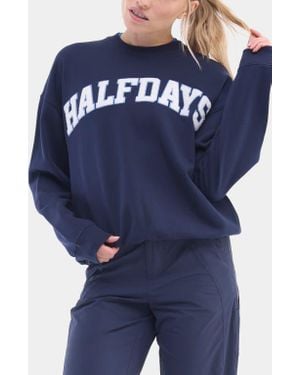 Halfdays Cotton Graphic Sweatshirt - Blue