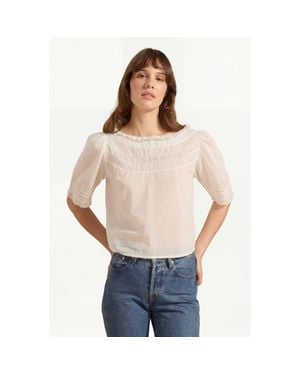 If Only If Iris Blouse - White