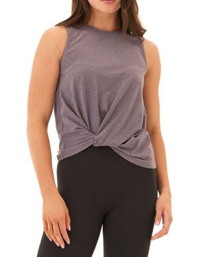 Threads For Thought Rosita Front Twist Muscle Tank - Purple