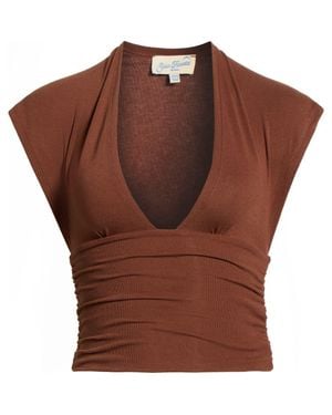 PacSun Harley Deep V Cinched Top - Brown