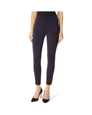 J Brand Alana High Waist Crop Scuba Knit Skinny Jeans - Blue