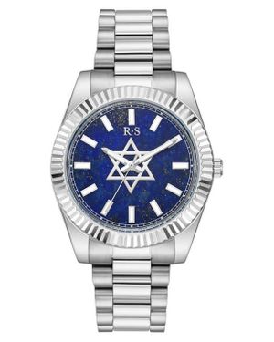 Rachie Shnay The Jumbo Mazel Lapis Lazuli Bracelet Watch, 41Mm - Gray