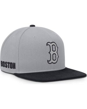 Nike Boston Sox Primetime Pro Dri-Fit Snapback Hat - Gray