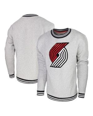 Stadium Essentials Portland Trail Blazers Club Level Pullover Sweatshirt - Gray