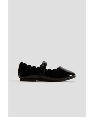 H&M School Patent Ballet Pumps - Black