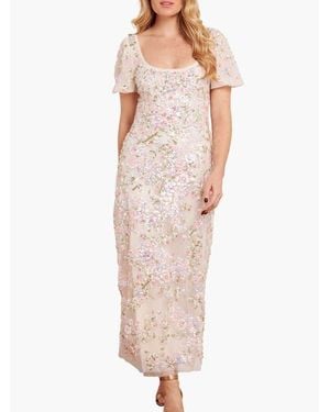 Needle & Thread Dream Garland Puff Sleeve Ankle Gown - Multicolor