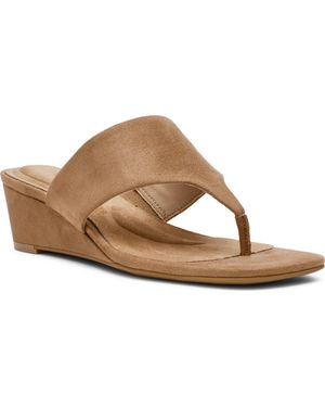 Anne Klein Willing Wedge Sandal - Brown