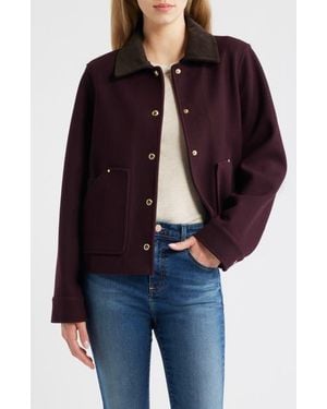 Sam Edelman Corduroy Trim Jacket - Blue