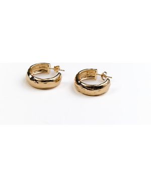 Their Studios Maxwell Texture Hoops - Metallic