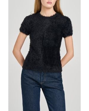 Wayf Hannah Short Sleeve Sweater - Black