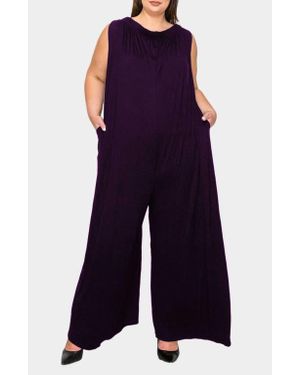 L I V D Olson Pocket Wide Leg Jumpsuit - Blue
