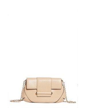 Jimmy Choo Bar Snake Embossed Leather Wallet On A Chain - Natural