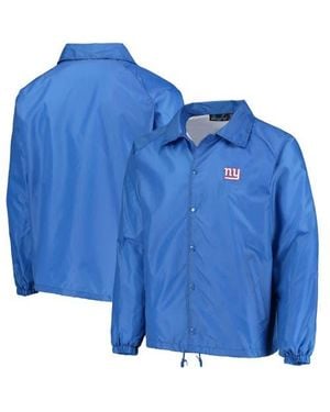 Dunbrooke New York Giants Coaches Classic Raglan Full-Snap Windbreaker Jacket - Blue