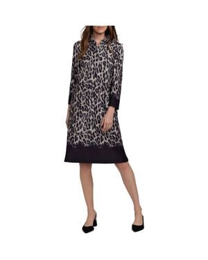 Foxcroft Tammy Three-Quarter Sleeve Dress - Black