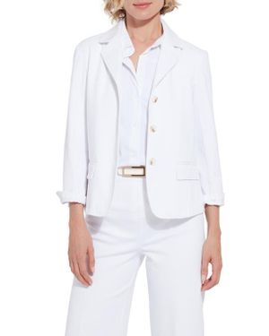 Lyssé Della Bracelet Sleeve Blazer - White