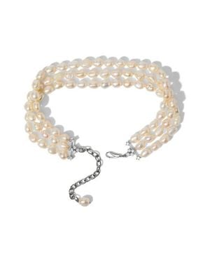 Nadri Madrid Triple Strand Cultured Pearl Choker Necklace - White