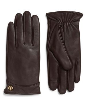 Rag & Bone Joni Cashmere Lined Leather Gloves - Brown