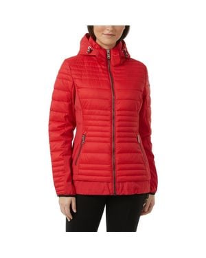 Pajar Makani Channel Quilted Light Weight Mixed Media Jacket - Red