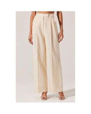 Astr Bryony High Waist Wide Leg Pants - Natural