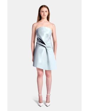 Kate Barton Kate Liquid Draped Mini Dress - Blue