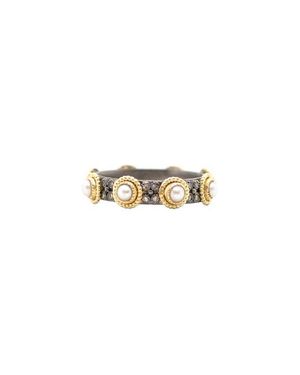 Armenta Old World Freshwater Pearl Station Band Ring - Multicolor