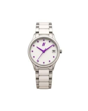 NCMPRBL Petite Link Reign Ceramic Bracelet Watch, 34Mm - Metallic