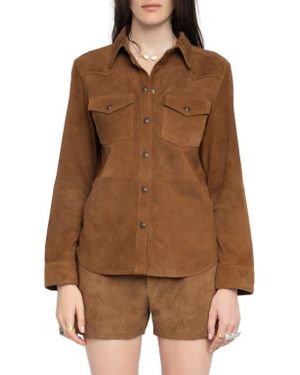 Zadig & Voltaire Thelma Suede Jacket - Brown