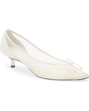 Jacquemus Les Escarpins Tourni Pointed Toe Pump - White