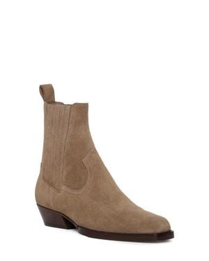 PAIGE Greta Leather Bootie - Brown