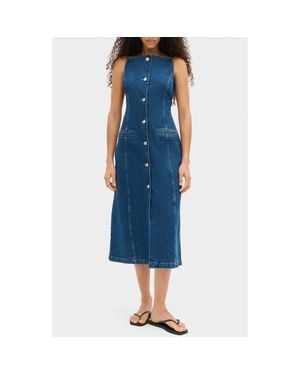 ALIGNE Sanitago Sleeveless Denim Dress - Blue