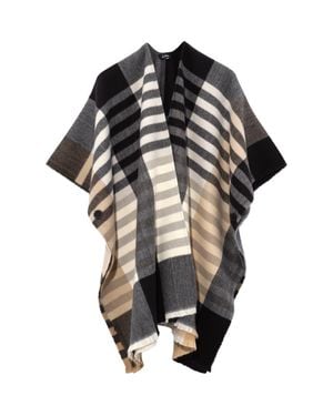 Echo Gramercy Plaid Ruana - Black