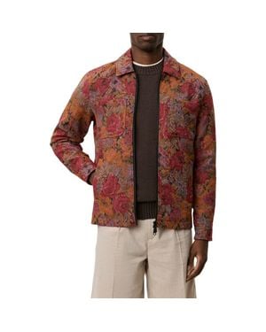 Les Deux Marseille Floral Jacquard Jacket - Red