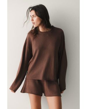 H&M Roll-Edge Sweater - Brown
