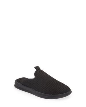 Lusso Cloud Pelli Waffle Knit Slipper - Black