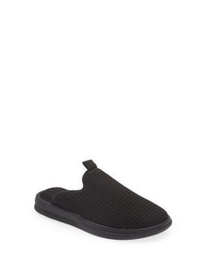 Lusso Cloud Pelli Waffle Knit Slipper - Black