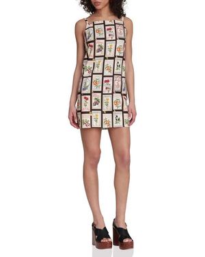 Avec Les Filles Seed Packet Print Minidress - Multicolor