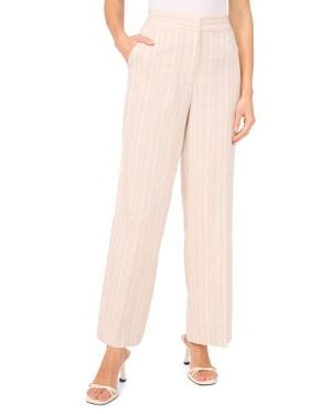 Halogen® Stripe Straight Leg Pants - Natural