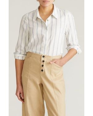 UNIVERSAL STANDARD Elbe Long Sleeve Button-Up Shirt - Natural
