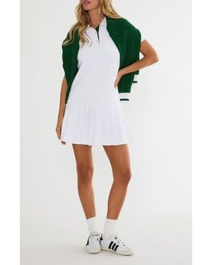 Beach Riot Minette Pleated Minidress - White