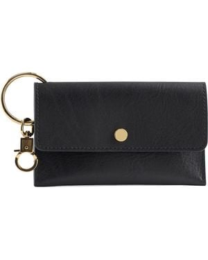 Madewell The Zip Leather Card Case Wallet - Black