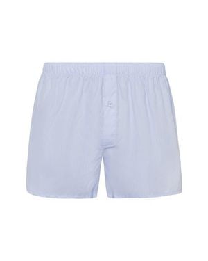 Hanro Fancy Woven Cotton Boxer - Blue