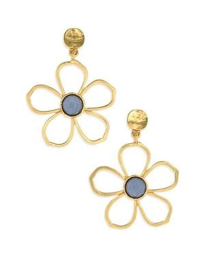Karine Sultan Flower Drop Earrings - Metallic
