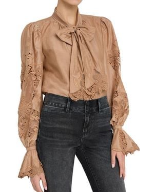 Kobi Halperin Valerie Embroidered Cotton & Silk Shirt - Black