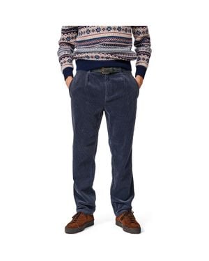 aubi Barrowby Cord Pants - Blue