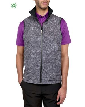 Con.struct Regular Fit Texture Print Recycled Performance Reversible Vest - Black