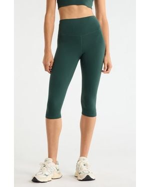 Zella Studio Luxe High Waist Capri Leggings - Green