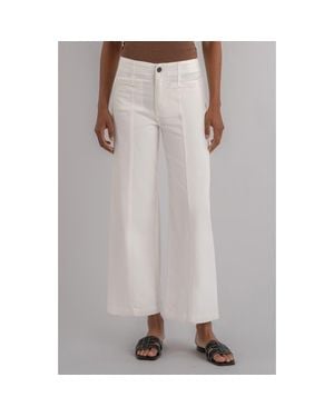 Kut From The Kloth Meg Seamed High Waist Ankle Wide Leg Pants - Multicolor