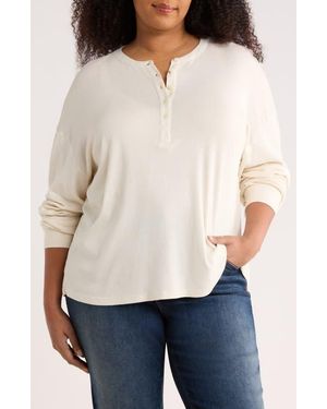 Treasure & Bond Classic Henley - White
