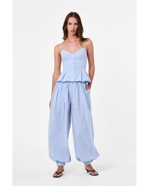 Nicholas Liselle Cotton Pant - Blue