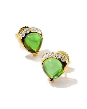 Mark Henry 18K Gumdrop Stud Earrings - Green